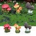 Home Decoration Ornaments Simulated Agaric Ornaments-Micro Potted Decorative Ornaments- Decorative Ornaments Of Fleshy Plant Flowerpots Simulating Mushrooms Is Suitable 3-piece Set Of Orange Red Brow