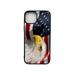 For Apple iPhone 14 (6.1 ) Hybrid Print Design USA American Pattern Fashion Rubber Hard PC TPU Shockproof Frame Case Cover fit iPhone 14 - American Eagle