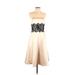 White House Black Market Cocktail Dress - A-Line: Ivory Dresses - Women's Size 6