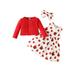 Franhais Baby Girls Cute Clothes Ladybug Print Summer A-Line Dress and Casual Long Sleeve Cardigan Headband Set for Beach Party 0-3 Years Old