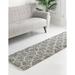 Unique Loom Ruby Trellis Shag Rug Runner 2 0 x 8 0 Gray Modern Trellis Bathroom Hallway Mud Room