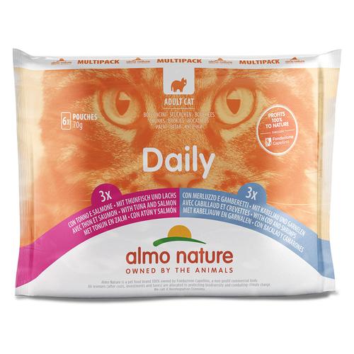 Sparpaket: 24x70g Almo Nature Daily Menu Mixpaket 4 (2 Sorten) Katzenfutter nass