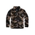 Sweatjacke BRANDIT "Herren Teddyfleece Troyer" Gr. S, grün (darkcamo) Herren Sweatjacken Troyer Fleecepullover