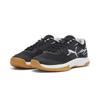 Trainingsschuh PUMA "Varion II Handballschuhe Erwachsene", Gr. 37.5, schwarz-weiß (schwarz cool light gray gelb blaze gum), Obermaterial: Textil, Synthetik; Futter: Textil; Innensohle: Textil; Laufsohle: Gummi, Schuhe