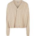 Strickjacke URBAN CLASSICS "Herren Boxy Cardigan" Gr. 3XL, beige (softseagrass) Herren Strickjacken