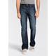 Bootcut-Jeans LEVI'S "527 SLIM BOOT CUT" Gr. 38, Länge 34, blau (comin round the moun) Herren Jeans Bootcut