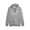 Hoodie PUMA "BMW M Motorsport Fleece Herren" Gr. L, grau (medium gray heather) Herren Sweatshirts