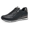 Sneaker MARCO TOZZI, Damen, Gr. 40, schwarz (schwarz metallicfarben), Lederimitat, sportlich, Schuhe Sneaker, mit Feel Me-Ausstattung, Freizeitschuh, Halbschuh, Schnürschuh