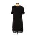 Zara Casual Dress - Shift Crew Neck Short sleeves: Black Print Dresses - Women's Size Small