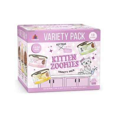 Weruva Cats in the Kitchen for Kittens Kitten Zoomies Variety Pack Grain-Free Wet Cat Food, 3-oz can, case of 12