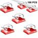 100Pcs Adjustable Cable Management Clips Adhesive Cable Organizers Sticky Wire Clips Cord Holder for TV PC Ethernet Cable Under Desk Wall Home OfficeC