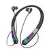 PRINxy Hanging Neck Type Light-emitting Gaming Special Bluetooth Headset Sports Wireless Binaural In-ear Headset Noise-Canceling Mic-Ergonomic Design Black