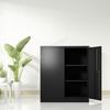 Metal Storage Cabinet with 2 Doors and 2 Shelves, Lockable Design, Perfect for Office, Garage, Warehouse Storage Solutions