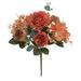 Ana 7.8*11.4in Fake Flower Silk Peony Artificial Flowers Fake Bouquet Wedding Party Decor Durable and Reusable(Style: 1 Big Peony 3 Small Peony 2 Hydrangea)Autumn Colors