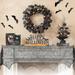 Glitzhome 24"D Halloween Candy Corn Berries Wreath