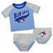 Newborn Light Blue/Heather Gray Toronto Blue Jays Little Slugger Two-Pack Bodysuit Set