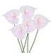 Uxcell 13 Artificial Anthurium Lily Flowers Floral Arrangements Bouquet Decor Pink White 5 Pack