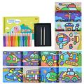Arts And Crafts Sand Painting Kit for Kids Complete Sand Painting Tool Colored Sand Paintings With 12 Sand Paintings Brush Wooden Pen Sand Table Sand Art Toys Diy Sand Art Children S Favorite Gift