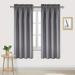 DWCN Blackout Window Curtain Panels Light Blocking Thermal Insulated Energy Saving Noise Reducing Rod Pocket Top Set of 2 (Width 42 Inch x Length 63 Inch Grey)