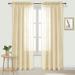 DWCN Beige Sheer Curtains Semi Transparent Voile Rod Pocket Curtains for Bedroom and Living Room 52 x 95 inches Long Set of 2 Panels