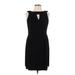 Nanette Lepore Casual Dress - Sheath Keyhole Sleeveless: Black Print Dresses - Women's Size 10