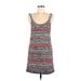 Hollister Casual Dress - Shift Scoop Neck Sleeveless: Gray Print Dresses - Women's Size Medium