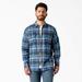 Dickies Men's Flex Long Sleeve Flannel Shirt - Navy Blue/multi Plaid Size XL (WL650)