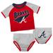 Newborn Red/Heather Gray Atlanta Braves Little Slugger Two-Pack Bodysuit Set