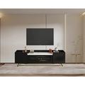 Mercer41 Audrienne tv stand, media cabinet, tv console Wood in Black | 18.98 H x 63.07 W x 12.28 D in | Wayfair B4F61D86EB444B529AEA8E894528949E