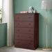 Latitude Run® 5 - Drawer Dresser Wood in Brown | 45.5 H x 31.5 W x 16 D in | Wayfair 0224BAE1901F472C948EB905390A031D