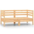 Anself Patio Corner Sofas 2 pcs Solid Wood Pine