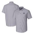 Men's Cutter & Buck Charcoal 2023 MLB All-Star Game Short Sleeve Stretch Oxford Button-Down Shirt