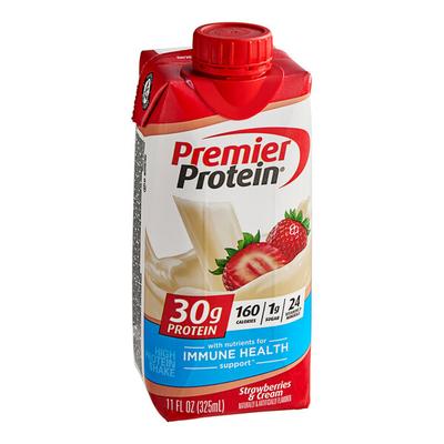 Premier Protein Strawberries & Cream Protein Shake 11 fl. oz. - 12/Case