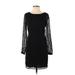 Ann Taylor Casual Dress - Sweater Dress: Black Dresses - Women's Size 0 Petite