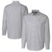 Men's Cutter & Buck Charcoal West Virginia Mountaineers Alumni Logo Stretch Oxford Stripe Long Sleeve Button-Down Shirt