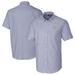 Men's Cutter & Buck Light Blue West Virginia Mountaineers Alumni Logo Stretch Oxford Short Sleeve Button-Down Shirt