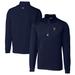 Men's Cutter & Buck Navy West Virginia Mountaineers Alumni Logo Traverse Stretch Quarter-Zip Pullover Top