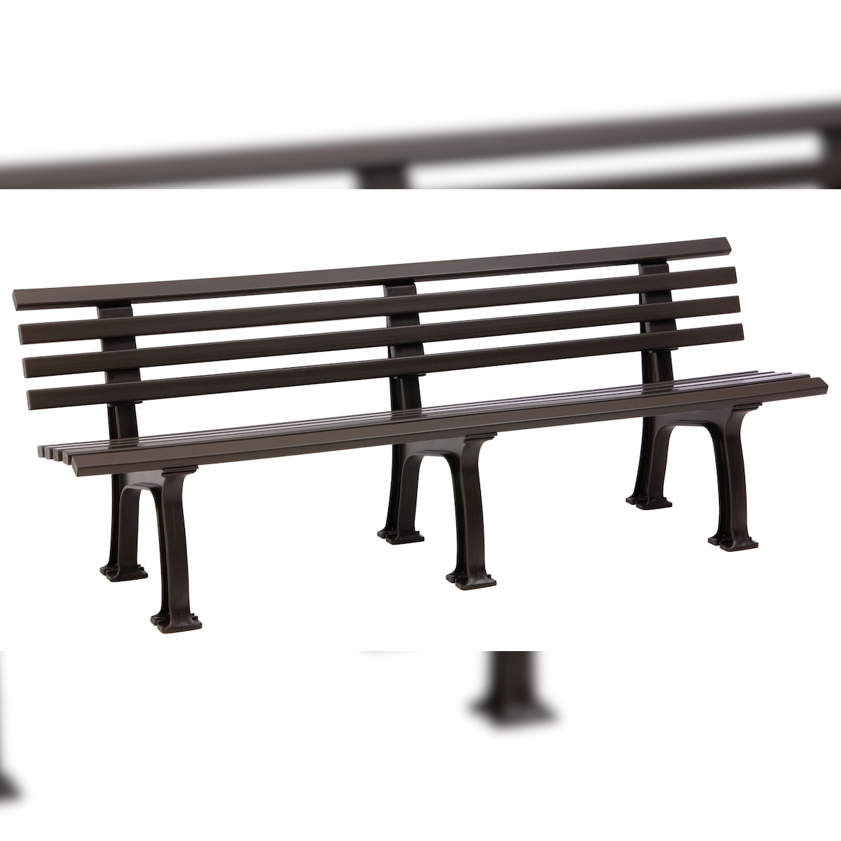 Blome Gartenbank Juist 4-Sitzer, 2 Standfüßen & Lehne, Braun, von PROREGAL Image