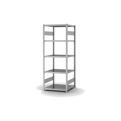 PROREGAL Fachbodenregal Stecksystem | Grundregal | HxBxT 200x75x60cm | 5 Ebenen | Fachlast 140 kg | Beidseitig nutzbar | Verzinkt Image