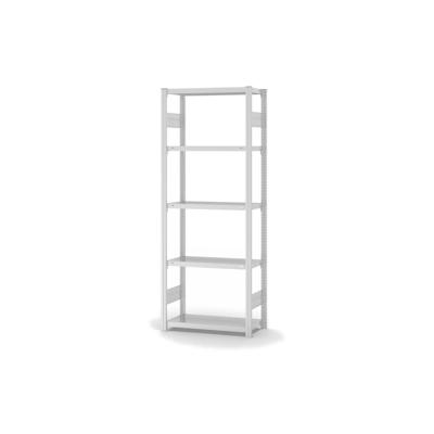 PROREGAL Fachbodenregal Stecksystem | Grundregal | HxBxT 200x75x30cm | 5 Ebenen | Fachlast 150 kg | Beidseitig nutzbar | Verzinkt Image