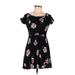LA Hearts Casual Dress: Black Floral Dresses - Women's Size Medium
