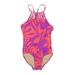 Old Navy One Piece Swimsuit: Purple Floral Sporting & Activewear - Kids Girl's Size Small