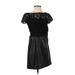 Bailey 44 Casual Dress - A-Line Crew Neck Short sleeves: Black Print Dresses - Women's Size X-Small