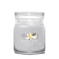 Smoked Vanilla & Cashmere Signature Medium Jar Candle Yankee Candle, Grey, 9.3cm x 11.4cm | Sweet & Spicy