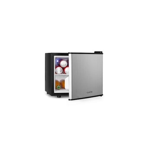 Klarstein Geheimversteck Mini-Kühlschrank 2 Ebenen 17Ltr. 26dB thermoelektrisch Silber-Metallic
