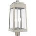 Oslo 3 Light Brushed Nickel Outdoor Post Top Lantern