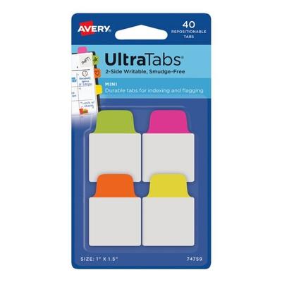 Avery Zweckform 40 Haftstreifen »UltraTabs - Neon«, 2.54x3.81 cm Image