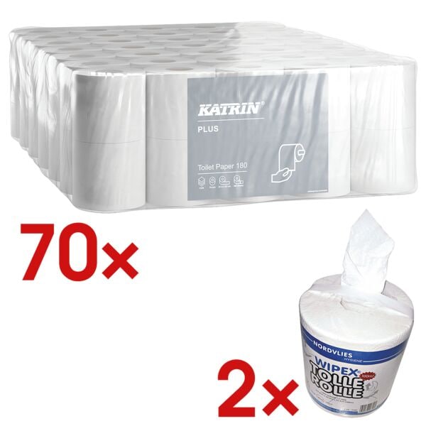 Katrin Toilettenpapier »Plus« 4-lagig, 70 Rollen inkl. 2x Universal-Putztuchrolle Image