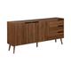 Buffet de rangement scandinave décor bois noyer