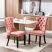 Modern, High-end Tufted Solid Wood Contemporary Velvet Upholstered Dining Chair with Wood Legs Nailhead Trim 2-Pcs Set